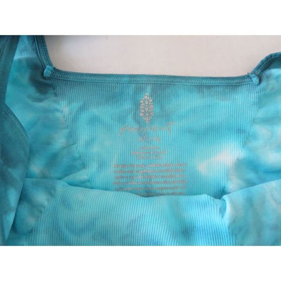 FP Movement Free People Women's Sz M/L Blue Peacock Tie Dye Sports Bra $58 - Picture 4 of 4